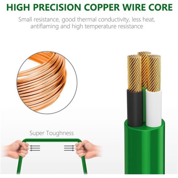 Outdoor Extension Cord 50 FT,Evenly Spaced 6Outlets Plugs,16/3 SJTW Weatherproof - Picture 4 of 6